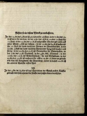 Fähler/ so in disem Werck zu verbeseren
