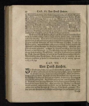 Cap. VII. Von Dorff-Kirchen.
