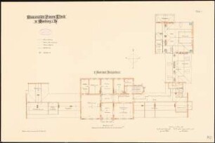 Frauenklinik der Philipps-Universität Marburg: Grundriss Dachgeschoss 1:100