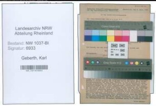 Entnazifizierung Karl Geberth , geb. 19.09.1892 (Postsekretaer)