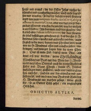Obiectio Altera.