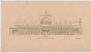 Thiersch, Friedrich von; Wiesbaden; Kurhaus - Ostfassade (Ansicht)