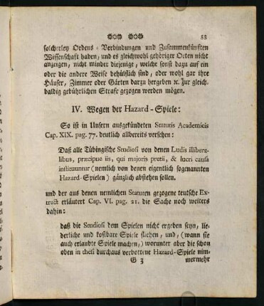 IV. Wegen der Hazard-Spiele.