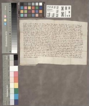 Gau-Algesheim: Litera venditionis qua Albertus Rode in Algesheim commorans Ecclesie St. Victoris extra muros Mogunt redditus annualis trium maltro...