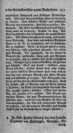 Versuche, Beobachtungen, Erfahrungen und Curart in der Kribelsucht.