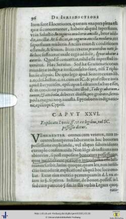 Caput XXVI - XXX