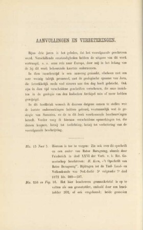 Aanvullingen en verbeteringen