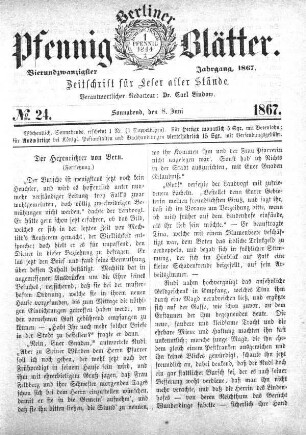 No. 24, Sonnabend, den 8. Juni