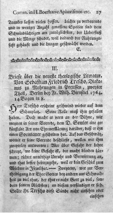 III. Briefe über die neueste theologische Litteratur. T.2.