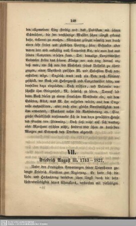 VII. Friedrich August III. 1763 - 1827