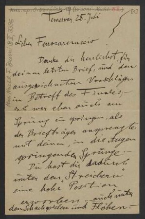 Brief an Ferruccio Busoni, 28.07.1895