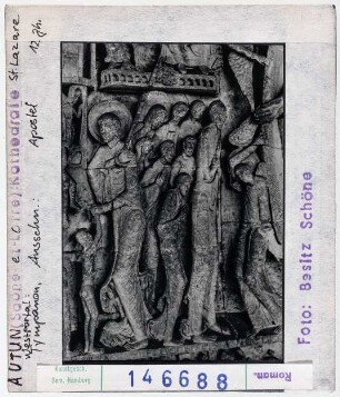 Autun: Kathedrale Saint-Lazare, Westportal, Tympanon, Apostel