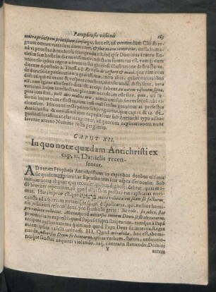 Caput XII. In quo notae quaedam Antichristi ex cap. 11. Danielis recensentur