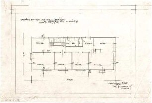 Gsaenger, Gustav; München - Obermenzing; Wohn- und Ladenhaus Vogt - Entwurf (Grundriss OG)