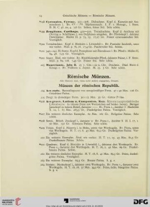 Römische Münzen (Nr. 204-1154)