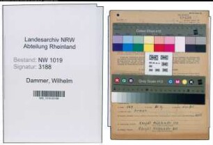 Entnazifizierung Wilhelm Dammer , geb. 03.09.1897 (Zuschneider)