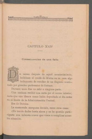 Capítulo XXIV - Consecuencias de una falta