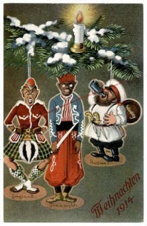 Kriegs-Erinnerungs-Karte: Ser.XIV,3 87234 Weihnachten 1914 (verboten)