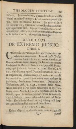 Articulus De Extremo Judicio.