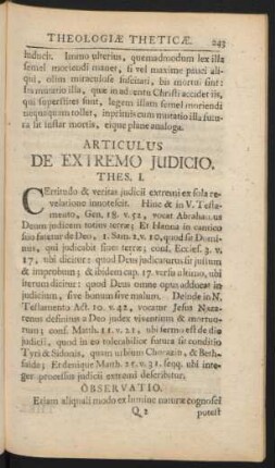 Articulus De Extremo Judicio.