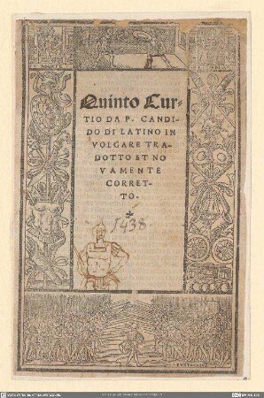 Quinto Curtio da P. Candido di latino in volgare tradotto