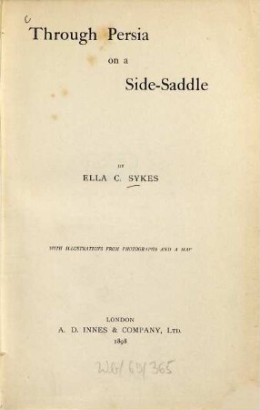 Through Persia on a Side-Saddle