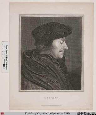 Bildnis Desiderius Erasmus, gen. Erasmus von Rotterdam