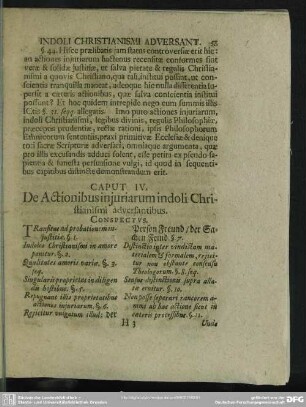 Caput IV. De Actionibus iniuriarum indoli Christianismi adversantibus