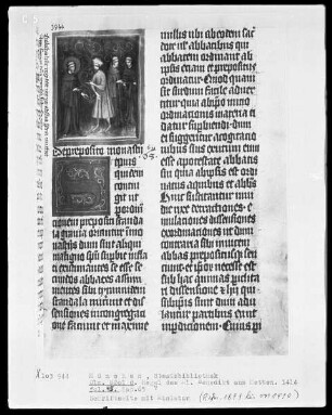 Regel des heiligen Benedikt — Szene aus der Legende des heiligen Benedikt, Folio 45recto