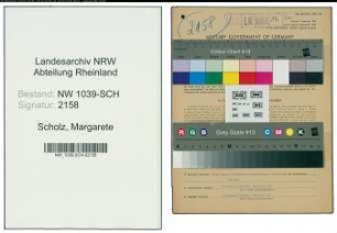 Entnazifizierung Margarete Scholz , geb. 13.10.1920 (Stenotypistin)