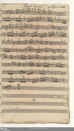Flauto traverso. [1mo] zur Discant-Arietta.