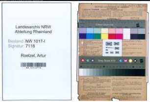 Entnazifizierung Artur Roetzel , geb. 11.07.1901 (Vorarbeiter)