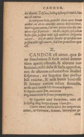 X. Candor ...