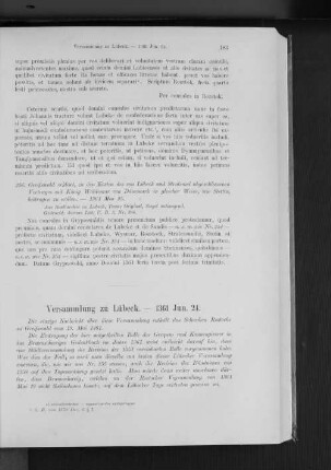 Versammlung zu Lübeck. - 1361 Jun. 24.