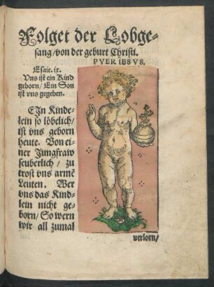 Folget der Lobgesang/ von der geburt Christi.
