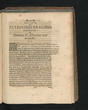 Membrum I. De Dominio & Actionibus inde oriundis.