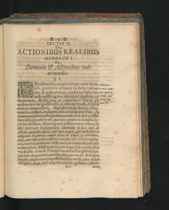 Membrum I. De Dominio & Actionibus inde oriundis.