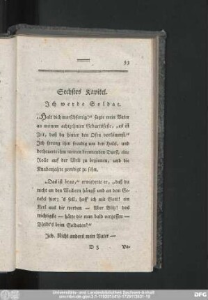 Sechtes Kapitel. Ich werde Soldat.