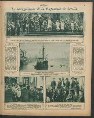 La inauguración de la Exposición de Sevilla