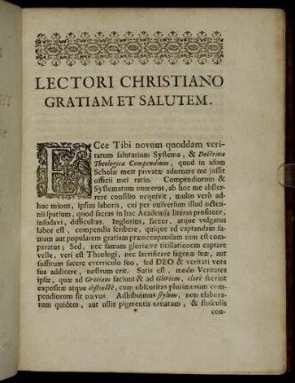 Lectori Christiano Gratiam Et Salutem. - Epigrammata Amicorum Ad Authorem missa.
