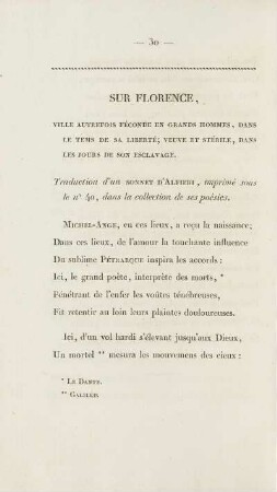 Sur Florence, Ville Autrefois Féconde En Grands Hommes, Dans Le Tems De Sa Liberté; ...