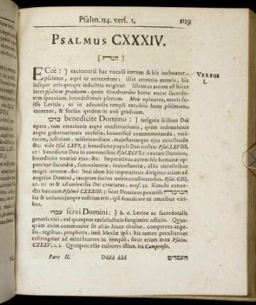 Psalmus CXXXIV.