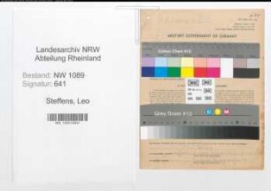 Entnazifizierung Leo Steffens , geb. 25.10.1920 (Polizist)