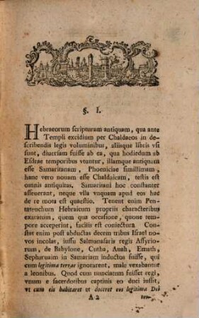 De antiquis Hebraeorum Characteribus Dissertatio