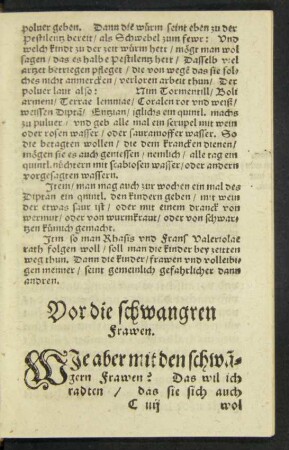Vor die schwangern Frawen.