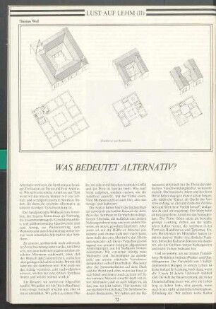Was bedeutet alternativ?