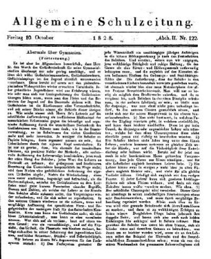 Abermals über Gymnasien : (Fortsetzung.)