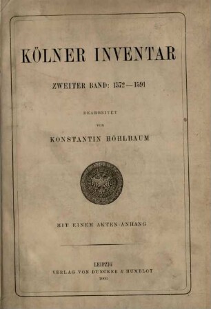 Kölner Inventar / Band 2