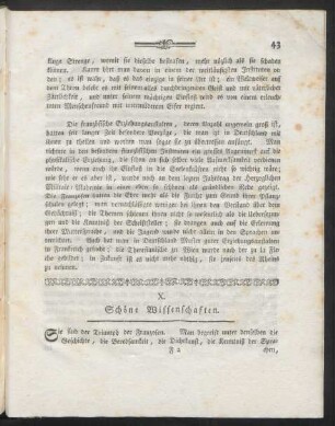 X. Schöne Wissenschaften