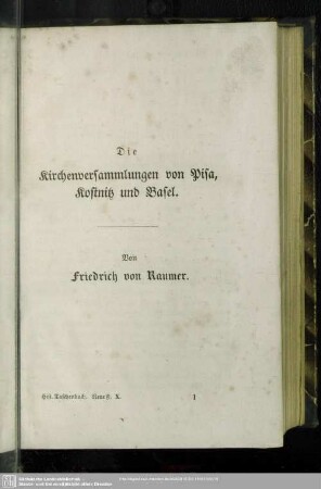 Die Kirchenversammlungen von Pisa, Kostnitz und Basel